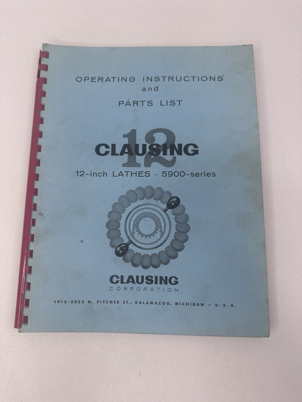 Clausing 5900 Series 12” Lathe Operating Instructions Parts Manual Shear Pins